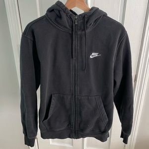 Nike men’s sportswear club fleece zip-up hoodie - medium, black